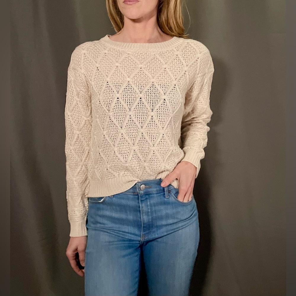 NWOT Cream Knit Sweater